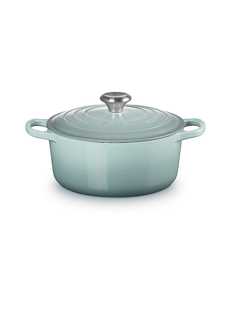 LE CREUSET Bräter rund Signature 24cm/4,2l Sea Salt hellgrau LE CREUSET Bräter rund Signature 24cm/4,2l Sea Salt hellgrau von Le Creuset