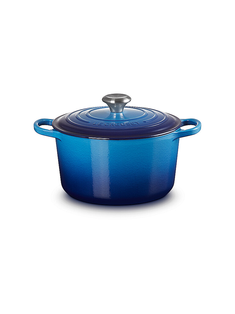 LE CREUSET Bräter rund hoch SIGNATURE 24cm Azure blau von Le Creuset