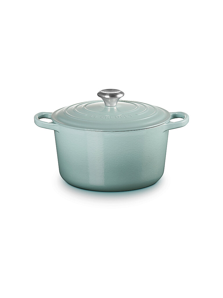 LE CREUSET Bräter rund hoch SIGNATURE Sea Salt  hellgrau von Le Creuset