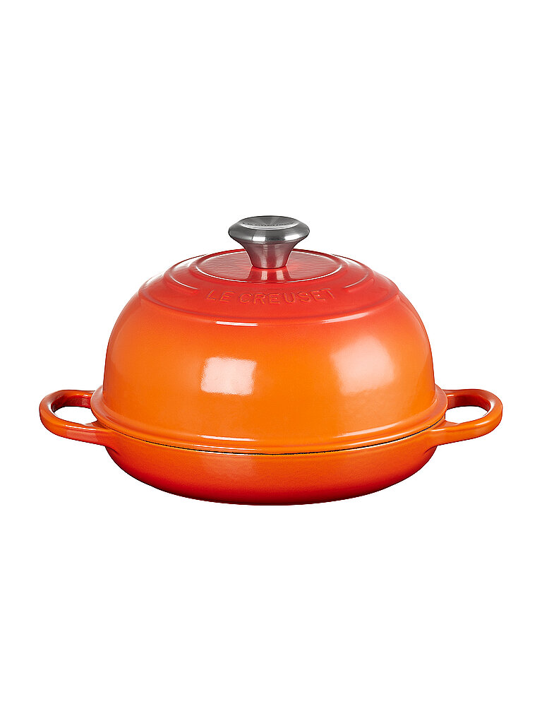 LE CREUSET Brot Bräter aus Gusseisen 24cm Ofenrot orange von Le Creuset