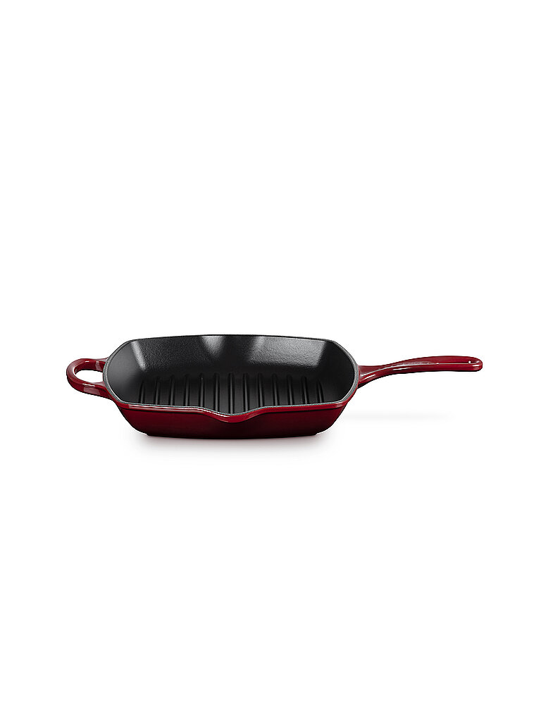 LE CREUSET Grillpfanne quadratisch SIGNATURE 26x26cm Garnet dunkelrot von Le Creuset