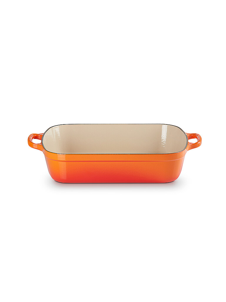 LE CREUSET Gusseisen-Bratreine eckig 33cm SIGNATURE Ofenrot orange von Le Creuset