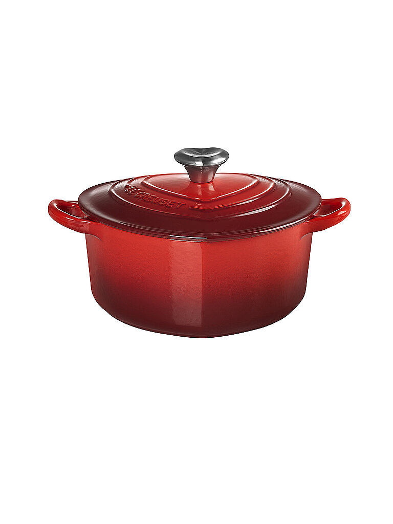 LE CREUSET Herzbräter mit Herzknopf 20cm/1,9l Kirschrot rot von Le Creuset