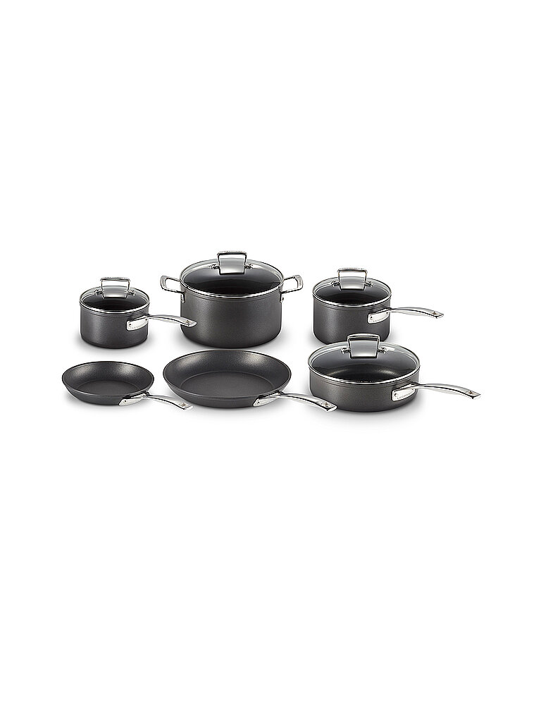 LE CREUSET Kochgeschirr Set 6tlg Schwarz Antihaft schwarz von Le Creuset