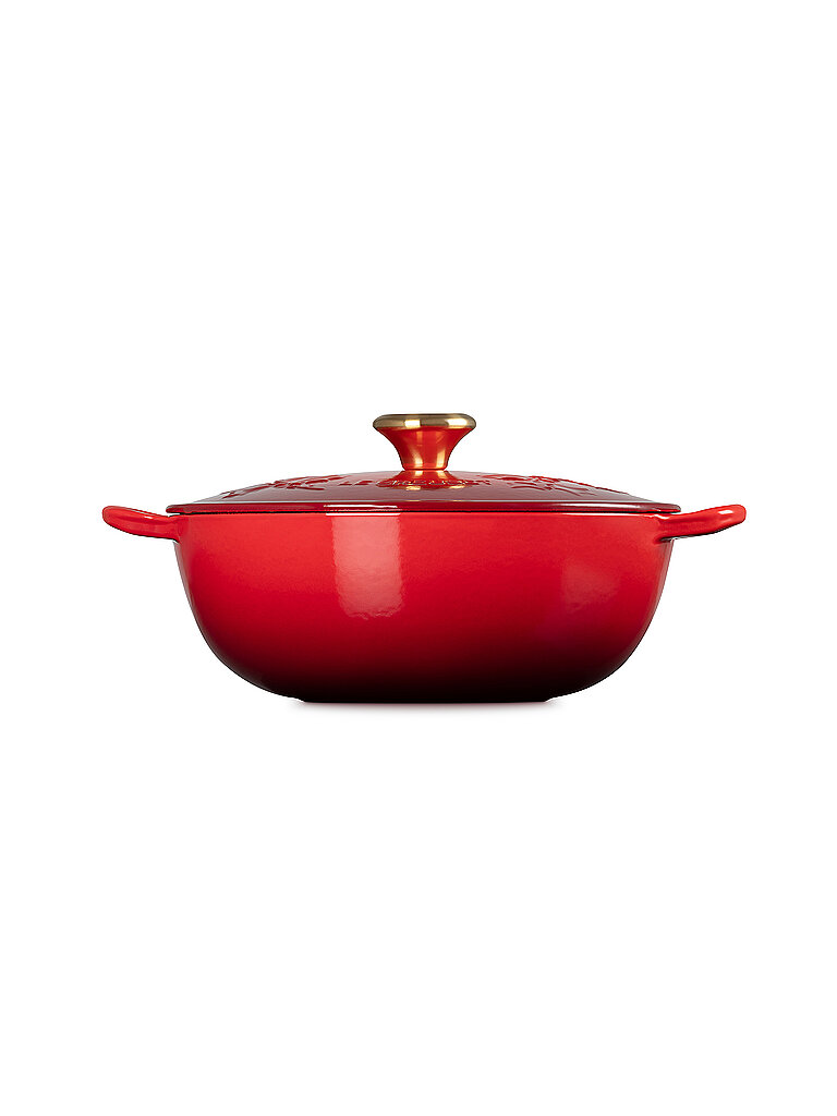 LE CREUSET Kochtopf mit Deckel 26cm LA MARMITE HOLLY Kirschrot  rot von Le Creuset