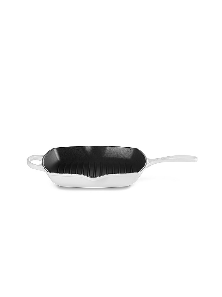 LE CREUSET Quadratische Grillpfanne aus Gusseisen 26x26cm SIGNATURE White weiss von Le Creuset