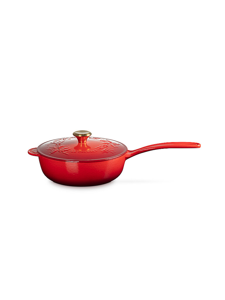 LE CREUSET Stielkasserolle mit Deckel 21cm HOLLY Kirschrot rot von Le Creuset