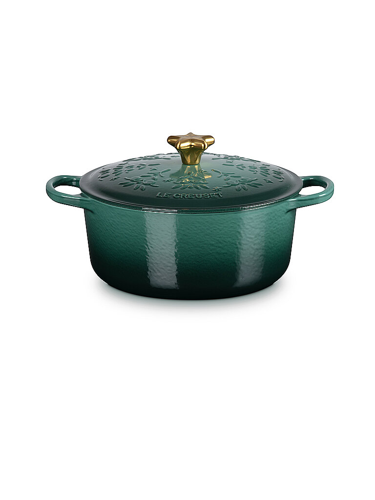 LE CREUSET Weihnachts Bräter mit Deckel 24cm SIGNATURE Artichaut  dunkelgrün von Le Creuset