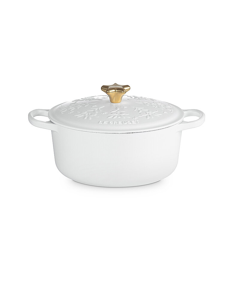 LE CREUSET Weihnachts Bräter mit Deckel 24cm SIGNATURE Cotton beige von Le Creuset