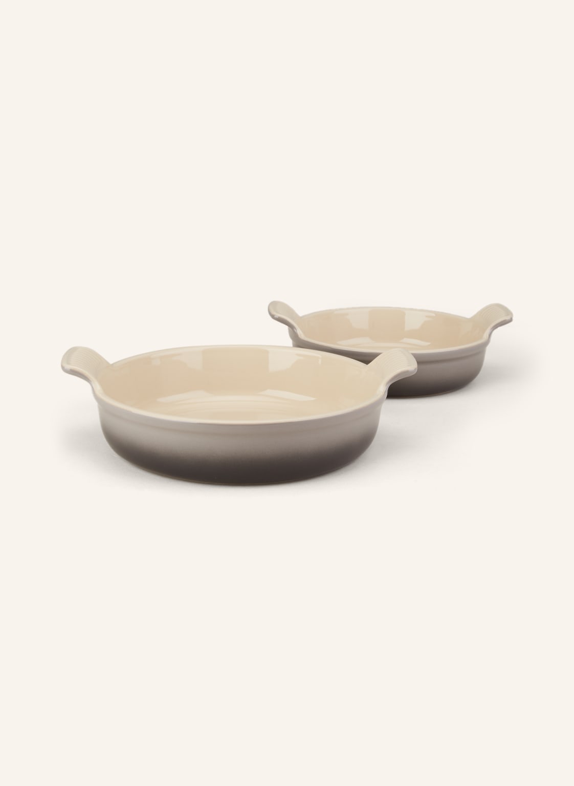 Le Creuset 2er-Set Auflaufformen Tradition grau von Le Creuset