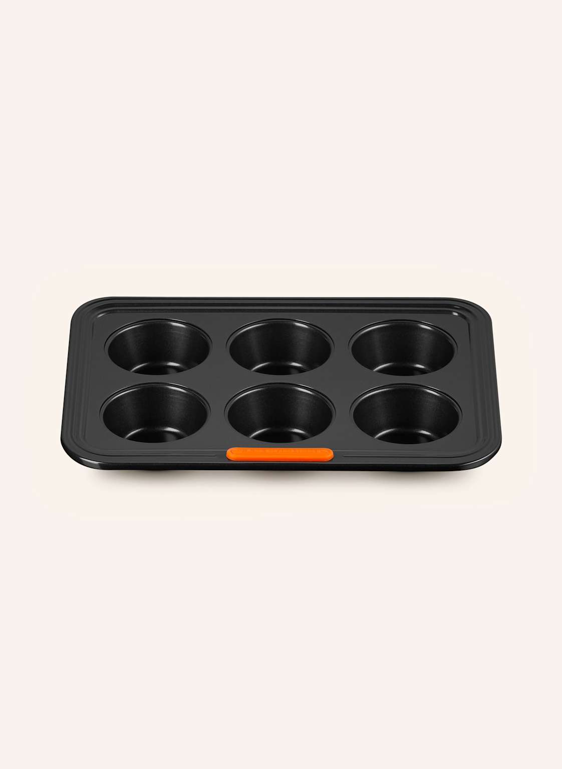 Le Creuset 6er-Muffin-Backform schwarz von Le Creuset