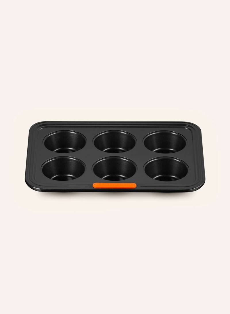 Le Creuset 6er-Muffin-Backform schwarz von Le Creuset