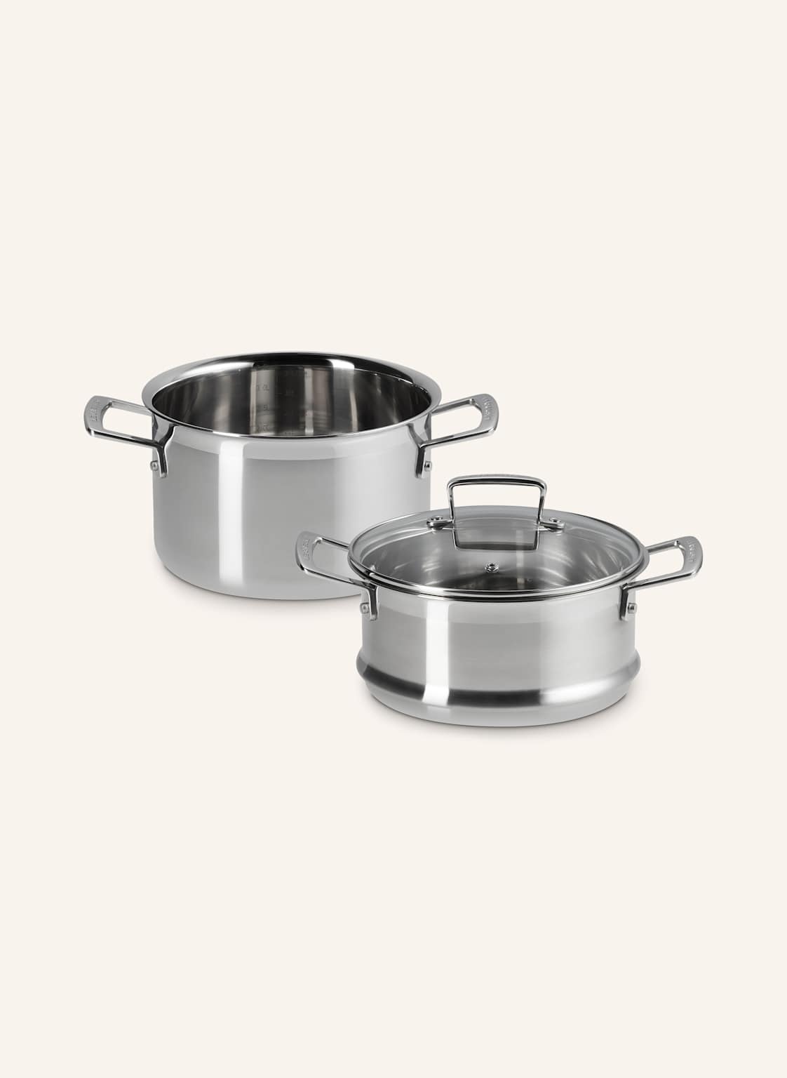 Le Creuset Kochtopf Mit Dämpfeinsatz silber Le Creuset Kochtopf Mit Dämpfeinsatz silber von Le Creuset