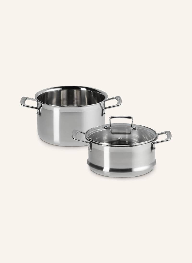 Le Creuset Kochtopf Mit Dämpfeinsatz silber von Le Creuset