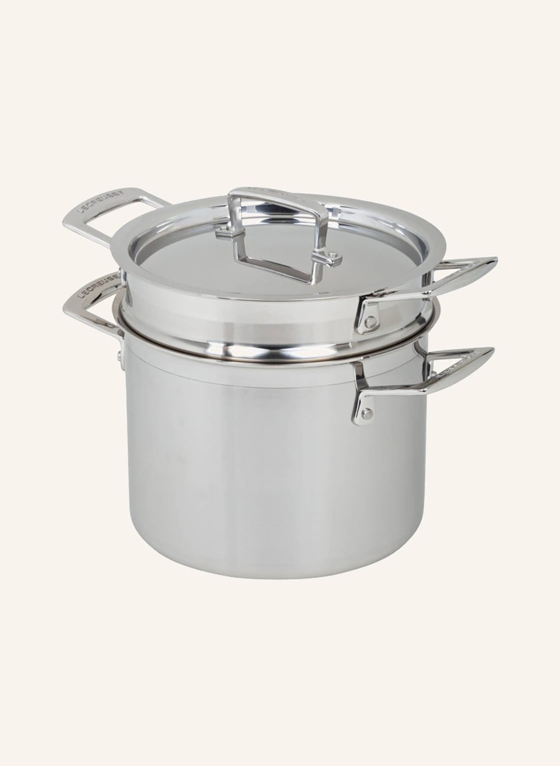 Le Creuset Pastatopf 3-Ply Mit Einsatz silber Le Creuset Pastatopf 3-Ply Mit Einsatz silber von Le Creuset