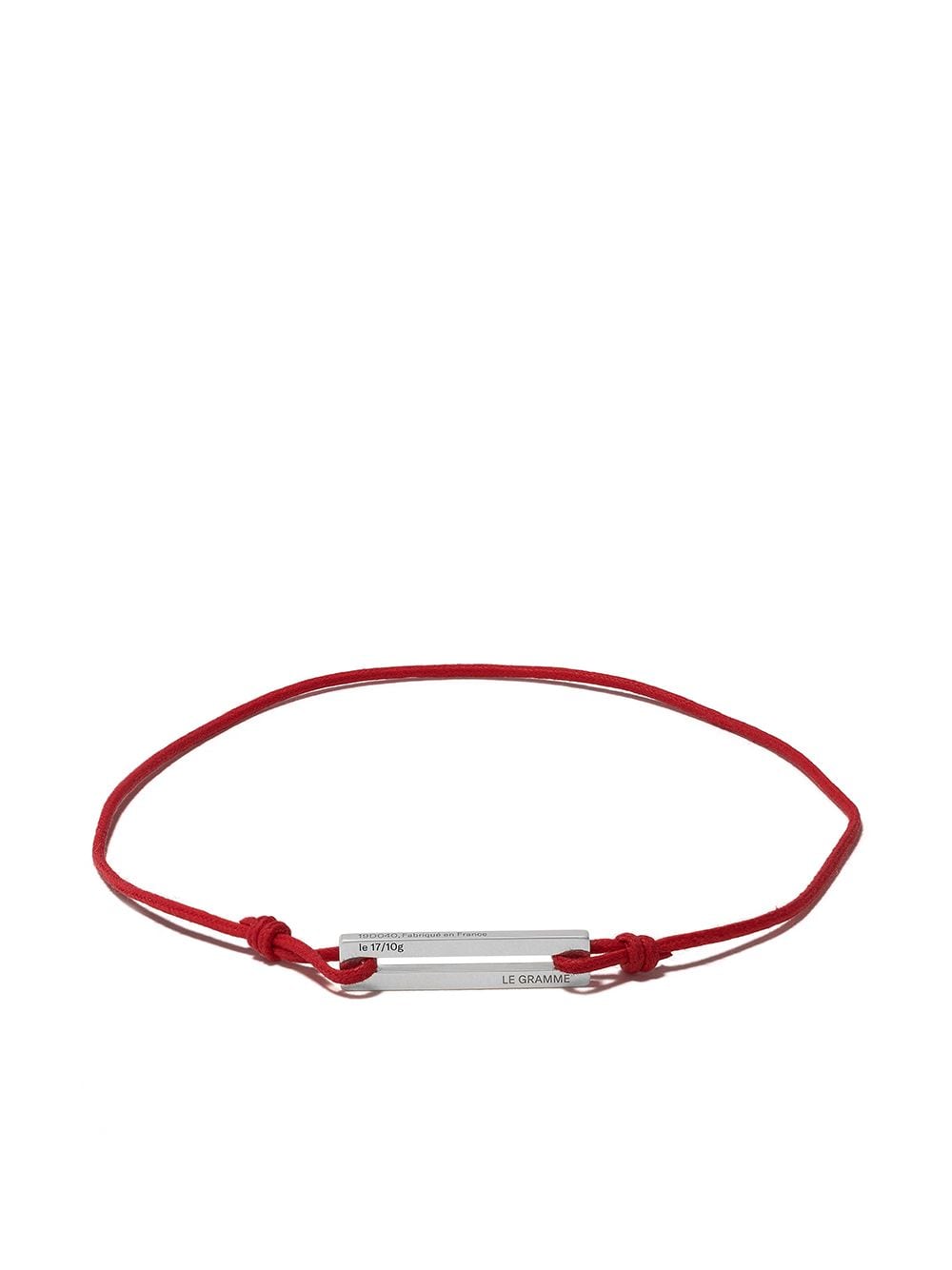 Le Gramme 17/10g cord bracelet - Red von Le Gramme