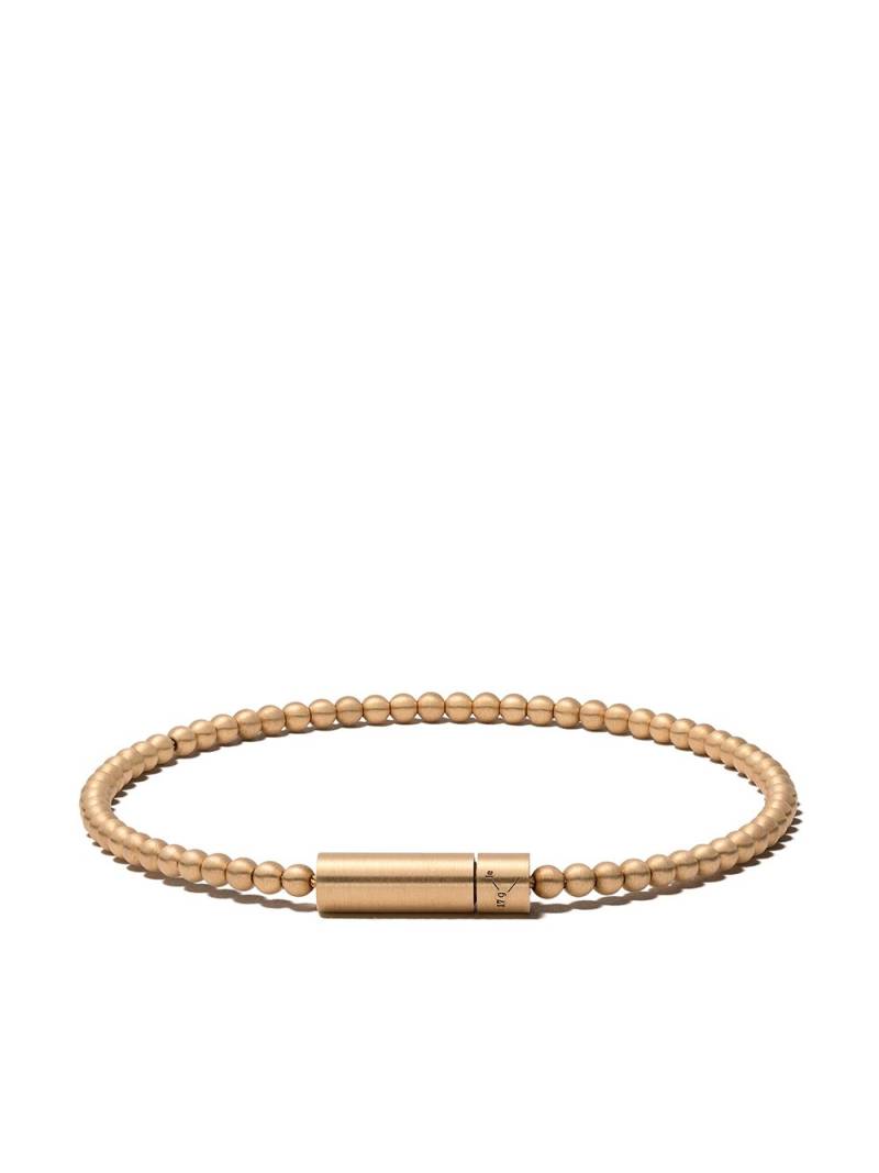 Le Gramme 18kt yellow brushed gold Le 15 Grammes beads bracelet von Le Gramme