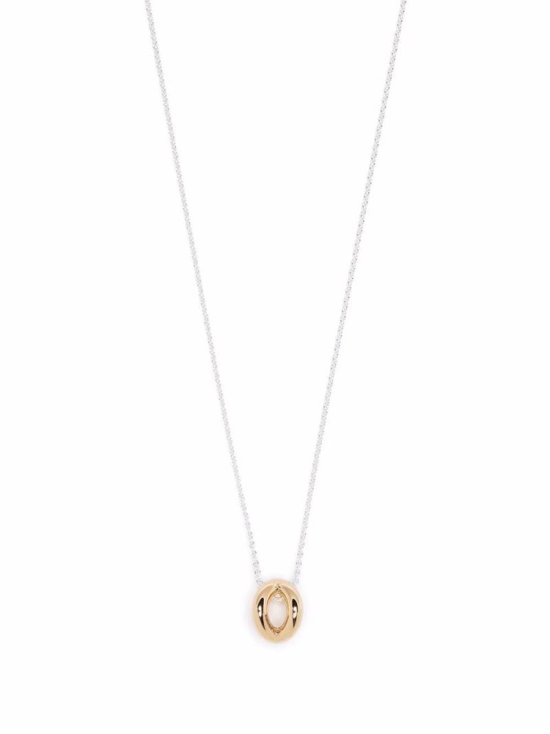 Le Gramme 18kt yellow gold and sterling silver 3g Entrelacs pendant necklace von Le Gramme