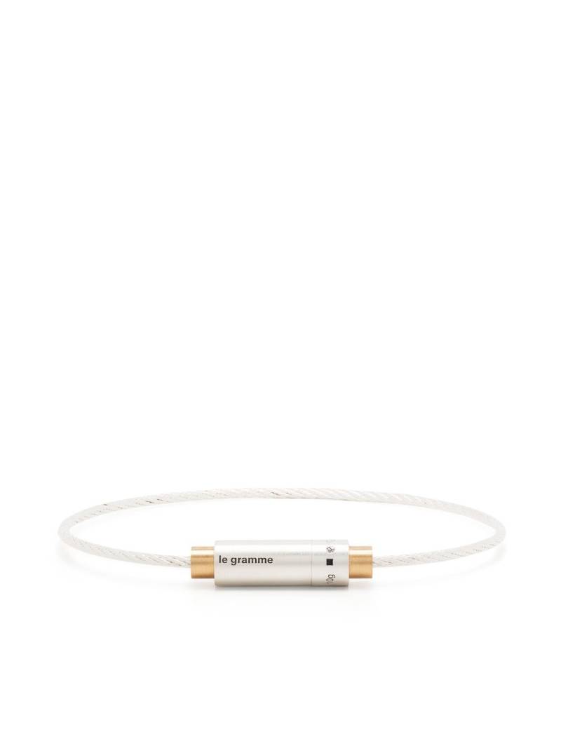 Le Gramme 18kt yellow gold The 9g bracelet - Silver von Le Gramme