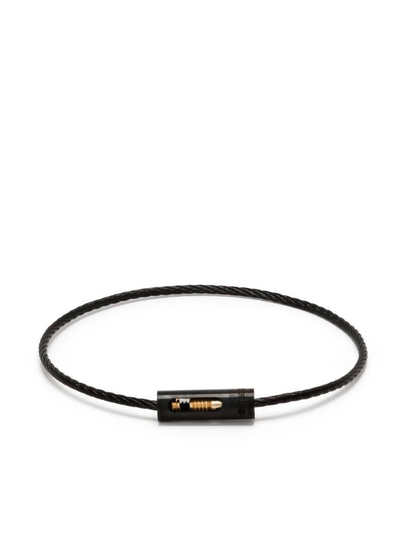 Le Gramme 18kt yellow gold and titanium 5g Cable bracelet - Black von Le Gramme