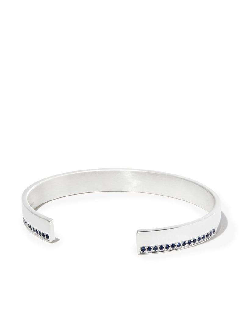 Le Gramme 20g sapphire ribbon cuff - Silver von Le Gramme