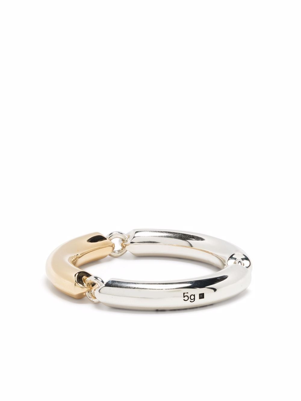 Le Gramme 5g polished 18kt gold link ring - Silver von Le Gramme