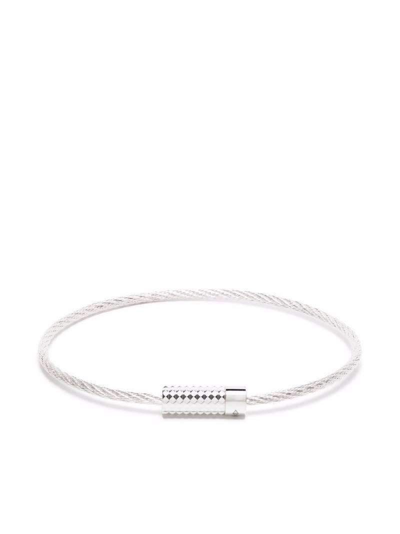 Le Gramme 9g pyramid cable bracelet - Silver von Le Gramme