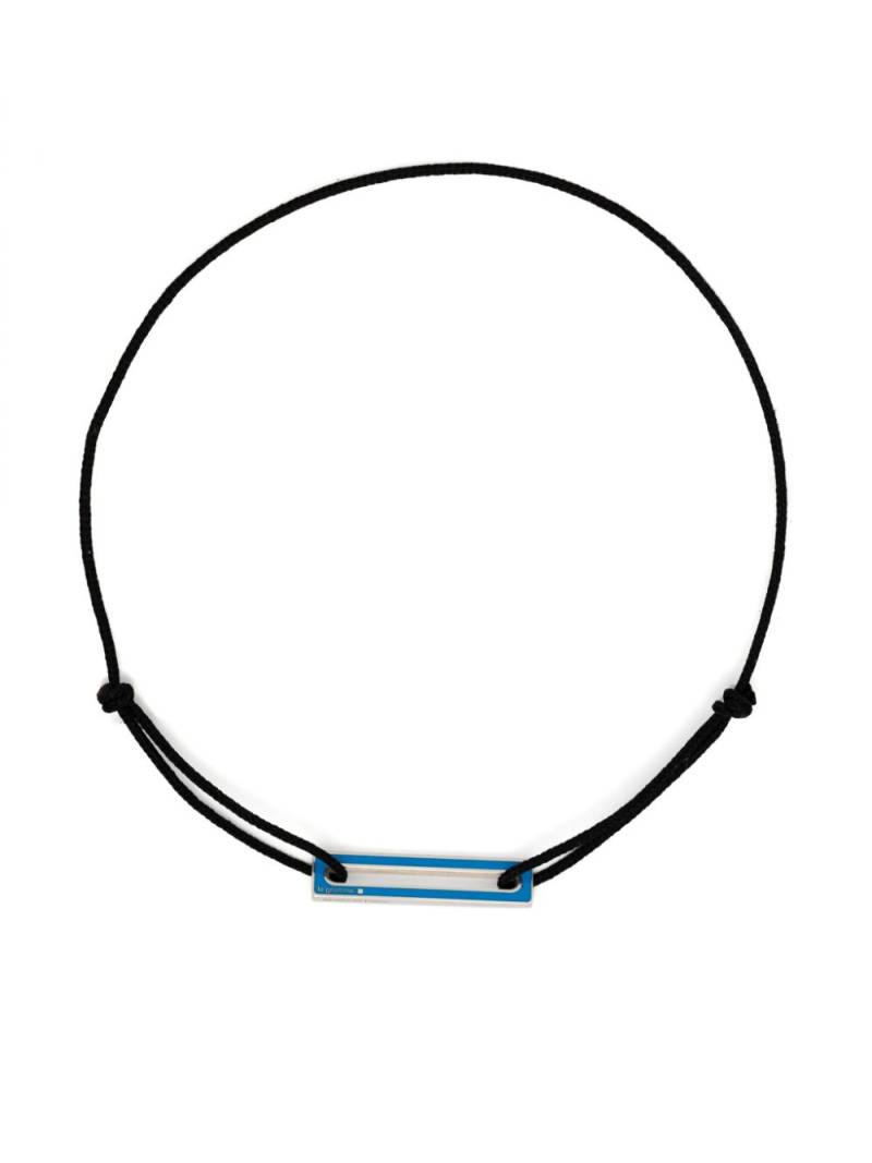 Le Gramme lacquered cord bracelet 1,7g - Blue von Le Gramme