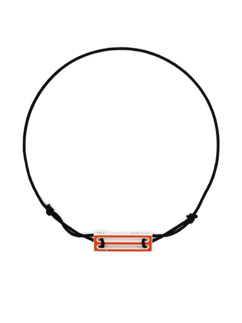 Le Gramme lacquered cord bracelet 2,5g - Orange von Le Gramme