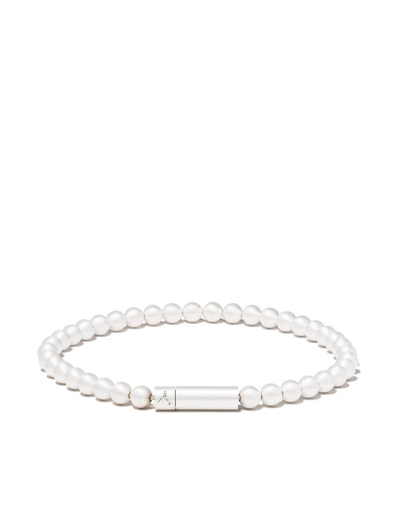 Le Gramme Le 25g beaded bracelet - Silver von Le Gramme