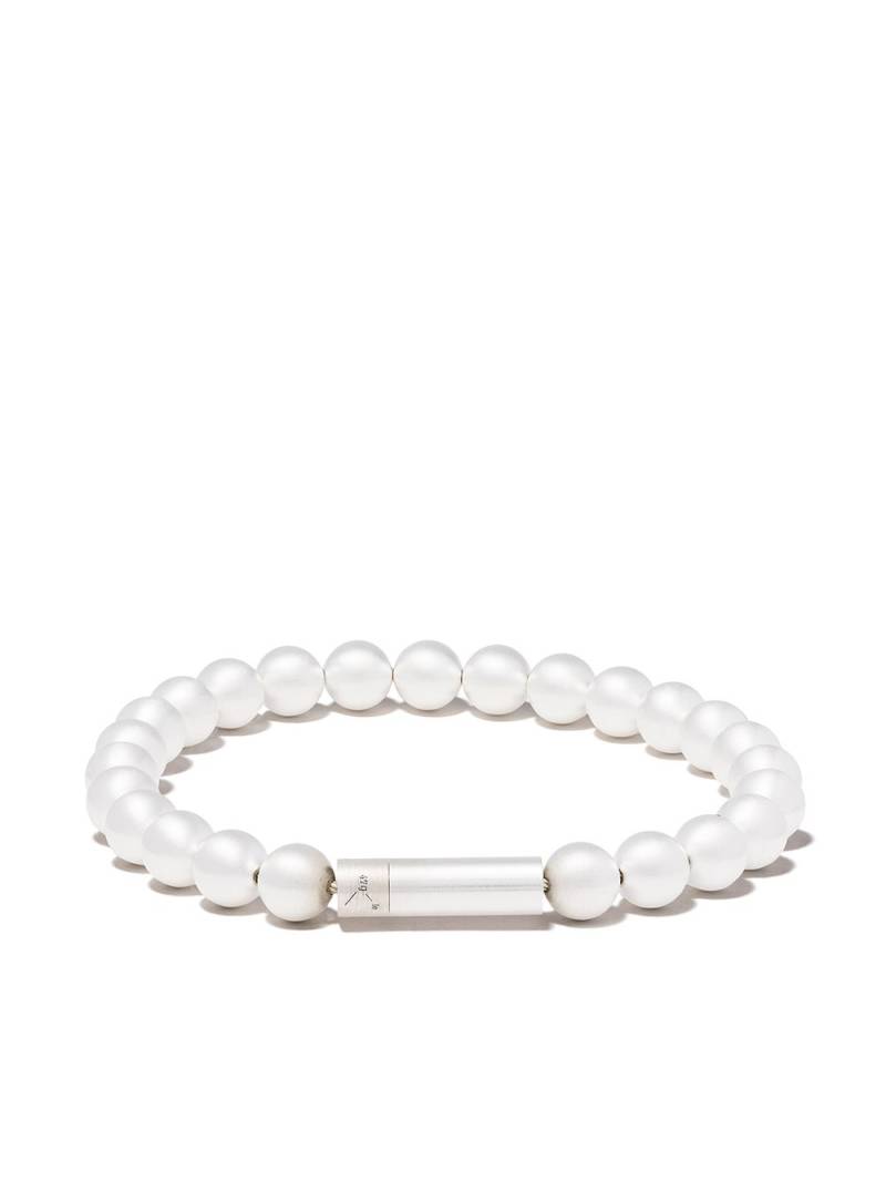 Le Gramme Le 47 beaded bracelet - Silver von Le Gramme