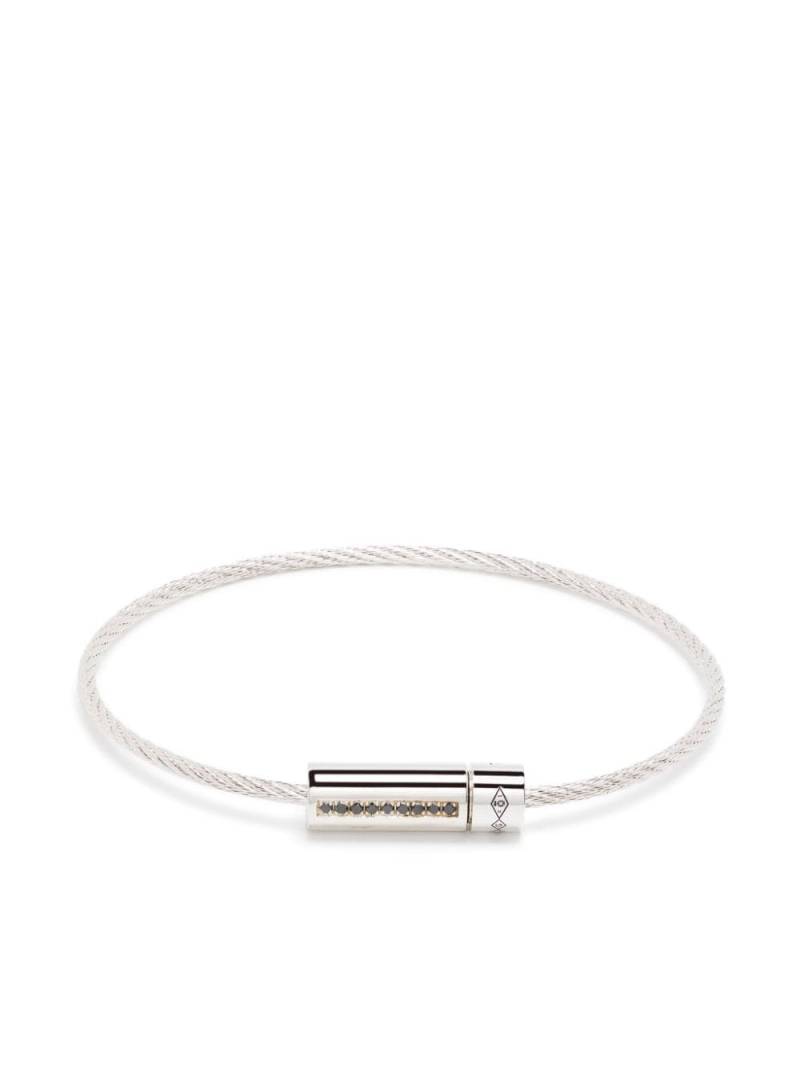 Le Gramme Le 7g Cable diamond bracelet - Silver von Le Gramme