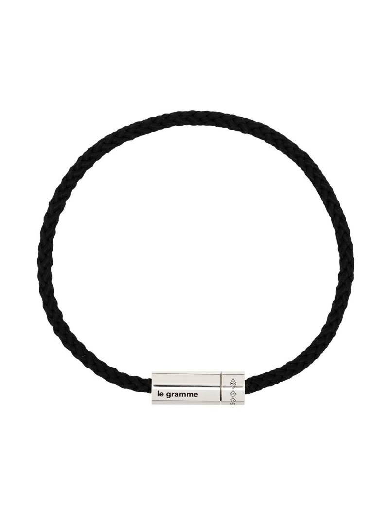 Le Gramme Le 7g polished cable bracelet - Black von Le Gramme