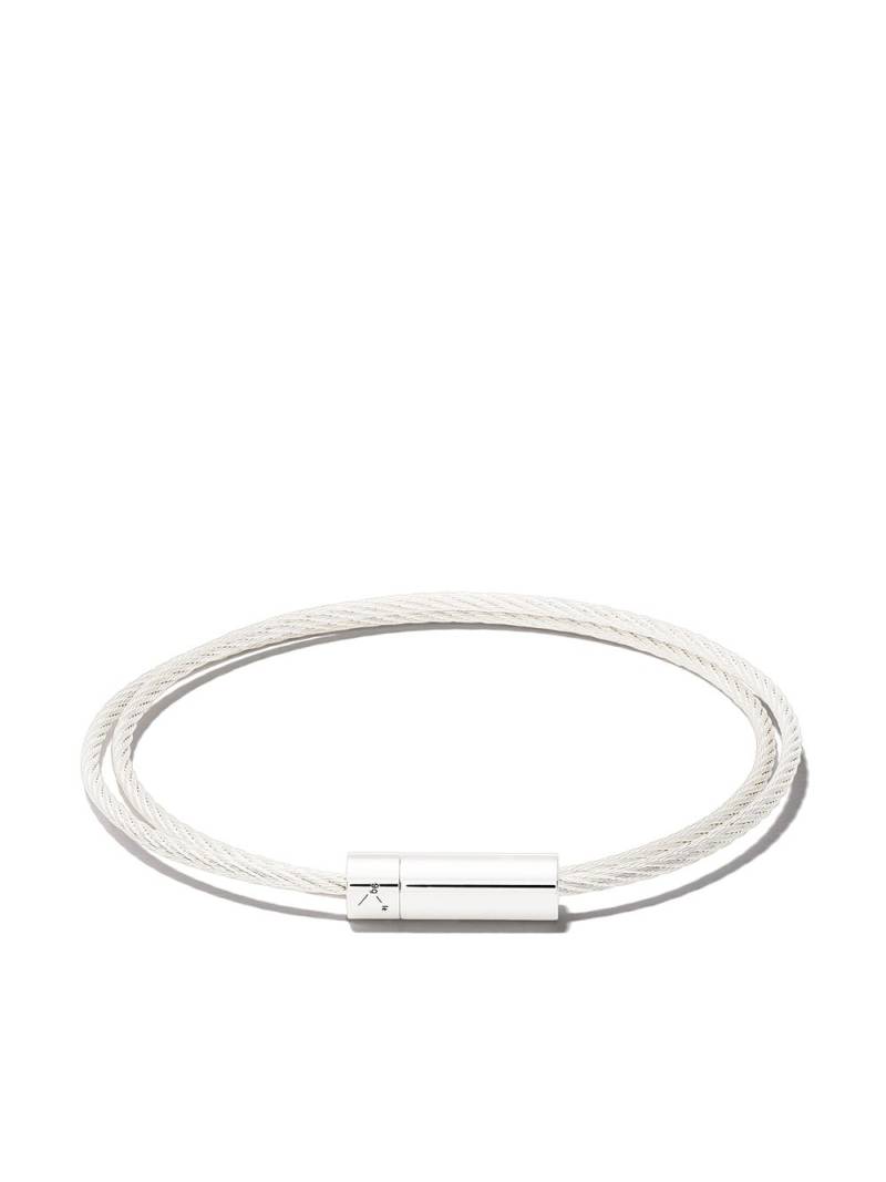 Le Gramme Le 9 Grammes Double Cable bracelet - Silver von Le Gramme