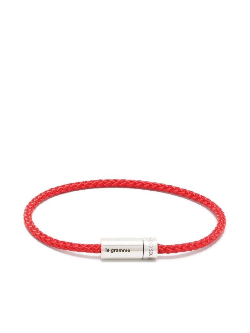 Le Gramme engraved-logo Nato bracelet - Red von Le Gramme