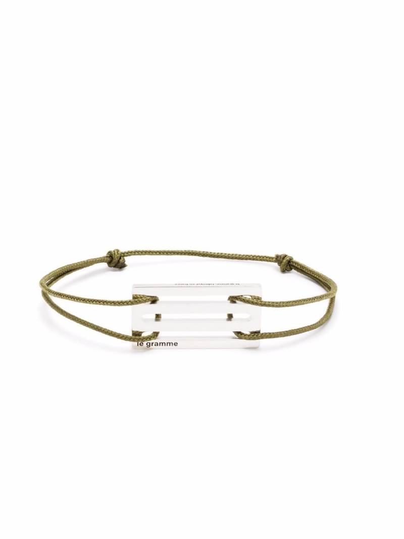 Le Gramme punched cord bracelet - Silver von Le Gramme