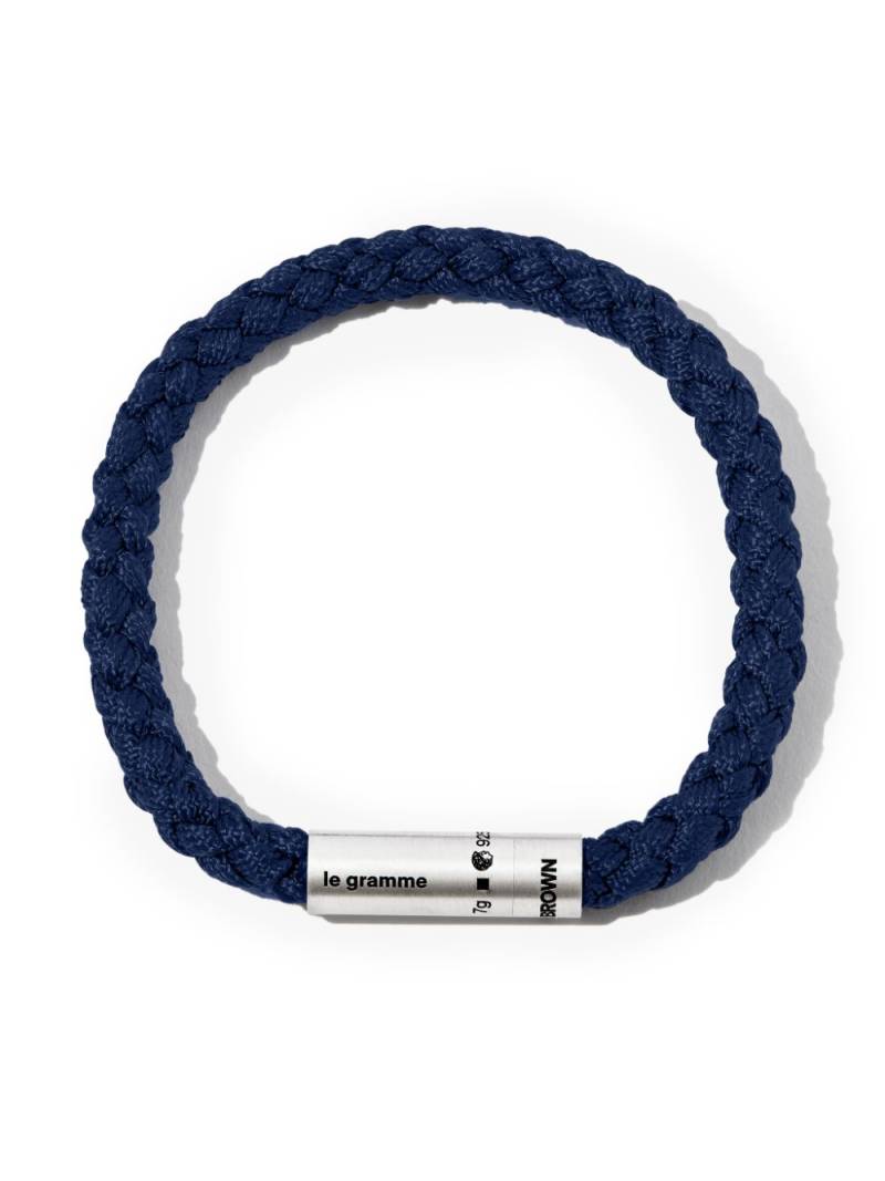 Le Gramme x Orlebar Brown engraved-logo bracelet - Blue von Le Gramme