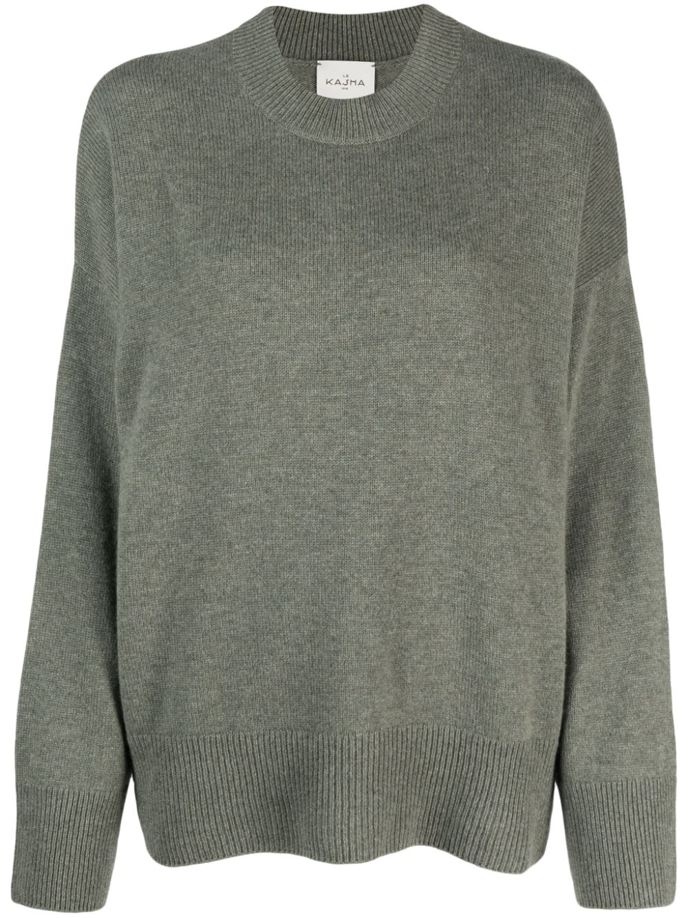 Le Kasha mélange-effect crew-neck cashmere jumper - Green von Le Kasha