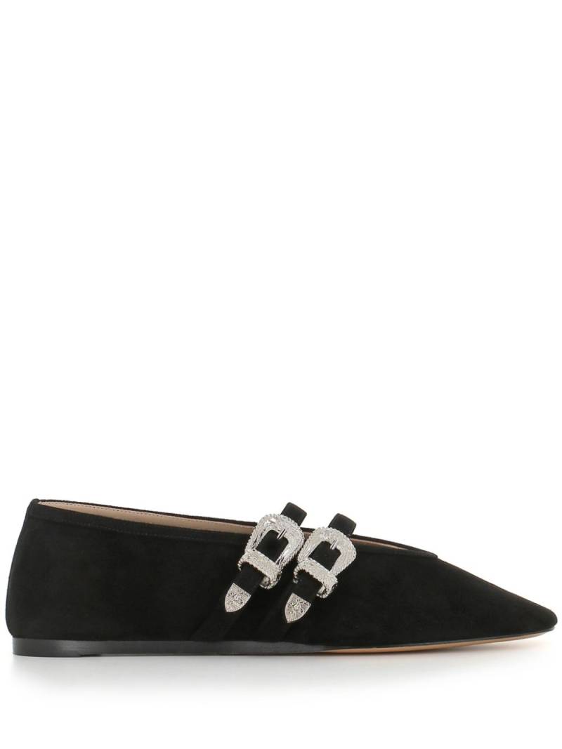 Le Monde Beryl Claudia buckled ballerina shoes - Black von Le Monde Beryl