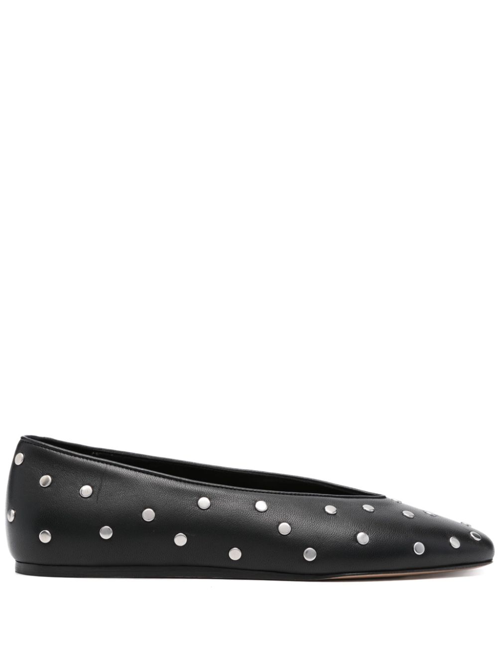 Le Monde Beryl Luna stud-embellished leather ballerina shoes - Black von Le Monde Beryl