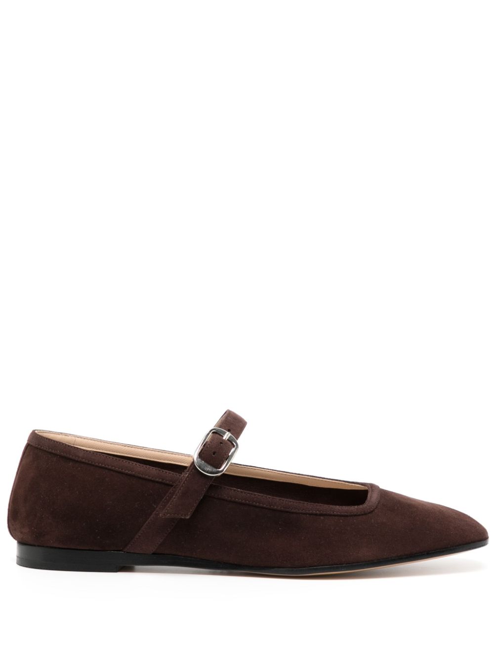 Le Monde Beryl buckled suede ballerina shoes - Brown von Le Monde Beryl