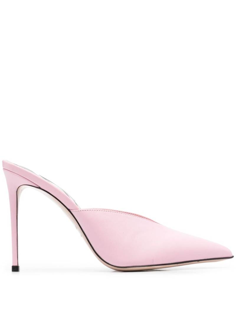 Le Silla 105mm pointed leather mules - Pink von Le Silla