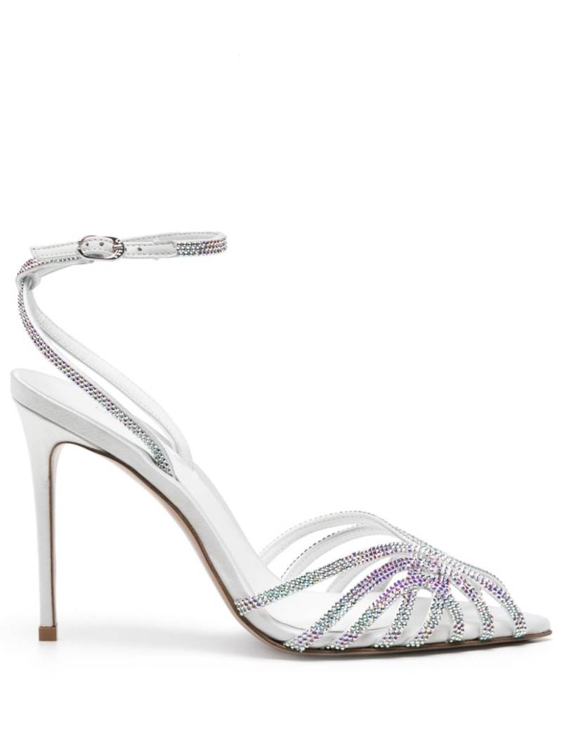 Le Silla Aphrodite 120mm crystal-embellished sandals - White von Le Silla