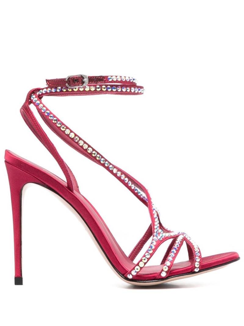 Le Silla Belen 105mm crystal-embellished sandals - Red von Le Silla