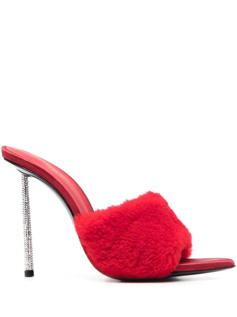 Le Silla Bella 115mm rhinestone-embellished mules - Red von Le Silla