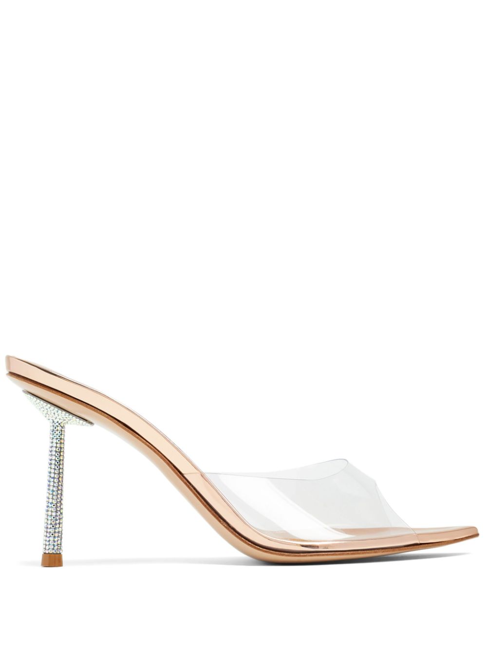 Le Silla Bella 120mm crystal-embellished mules - Neutrals von Le Silla