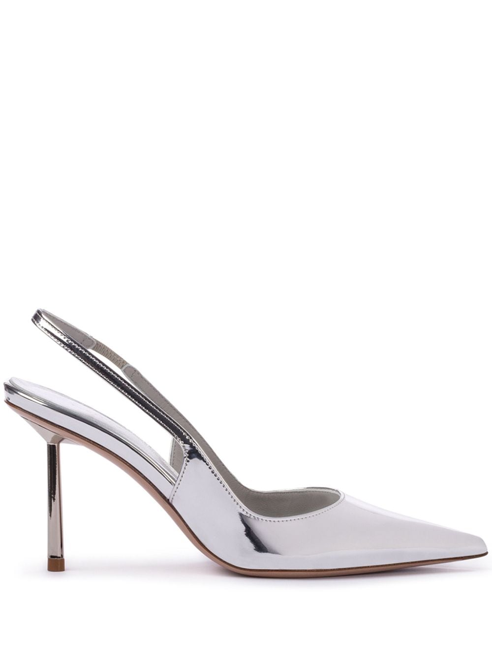 Le Silla Bella 80mm metallic slingback pumps - Silver von Le Silla