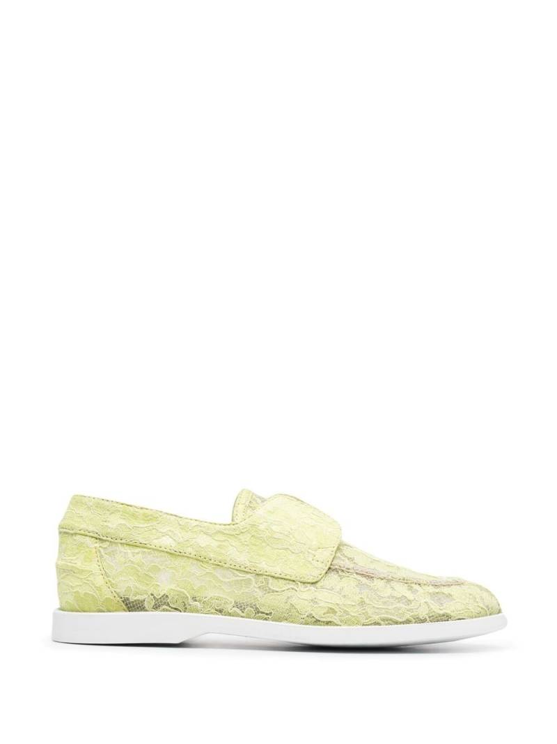 Le Silla Claire lace embroidered loafers - Green von Le Silla