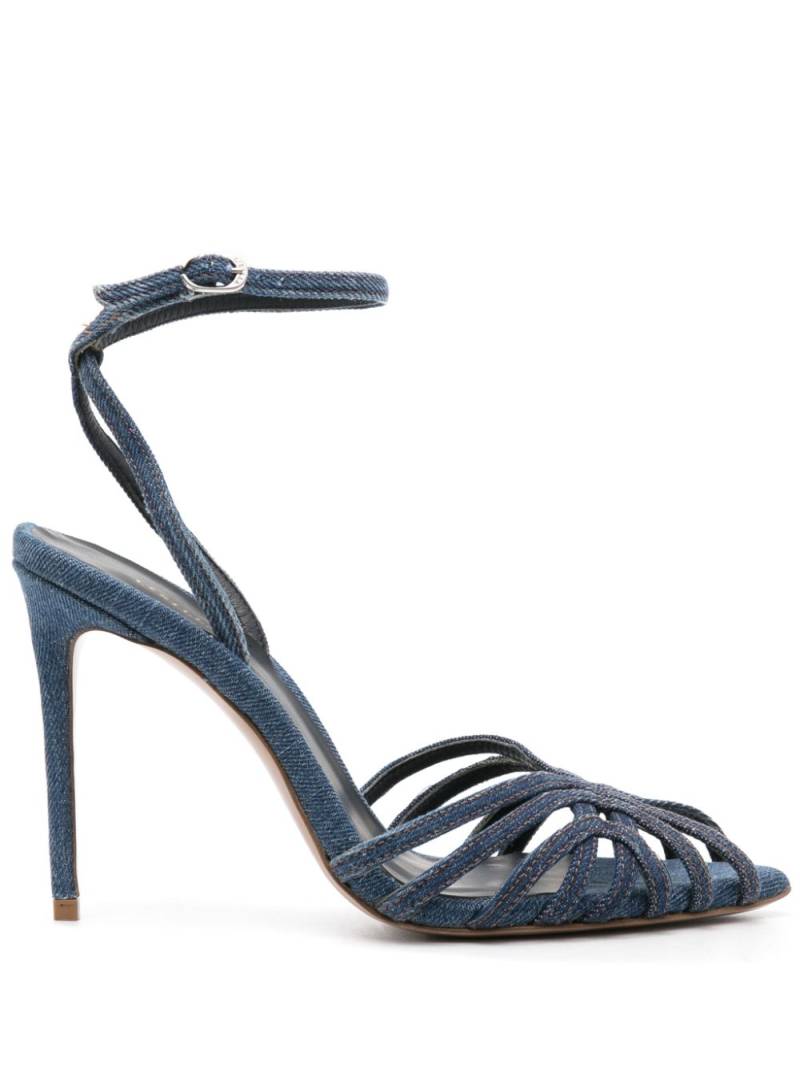 Le Silla Embrace 110mm denim sandals - Blue von Le Silla