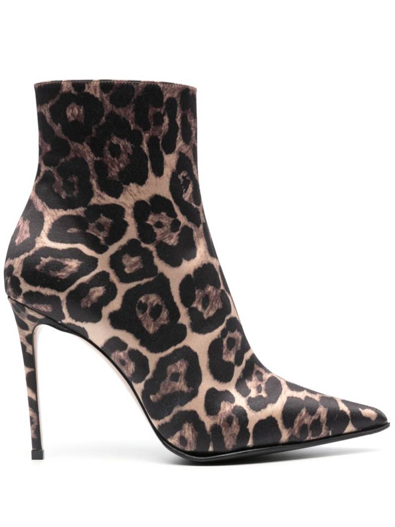 Le Silla Eva 100mm leopard-print boots - Black von Le Silla